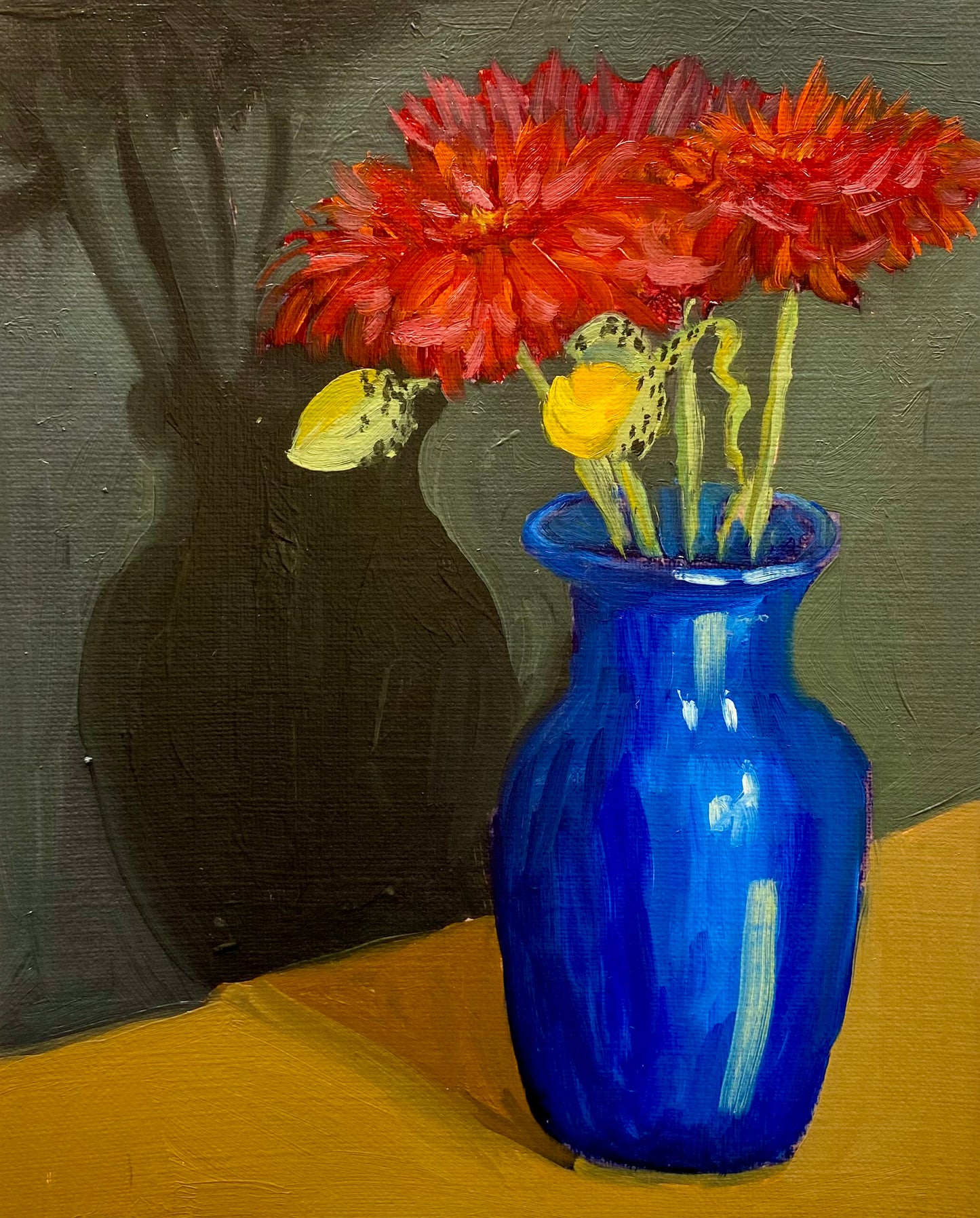Blue Vase on Black