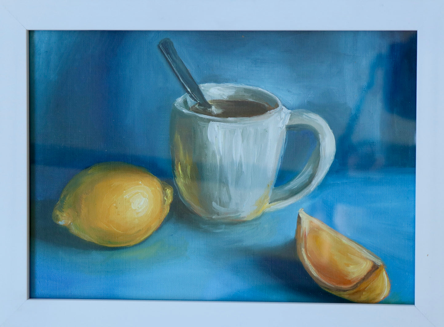 Lemon and Coffee - oil painting