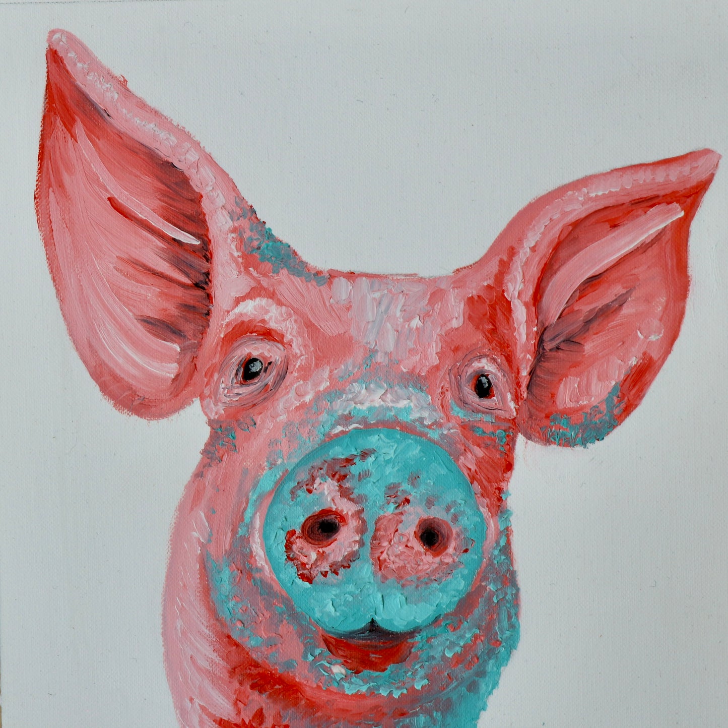 Pig in blue mud