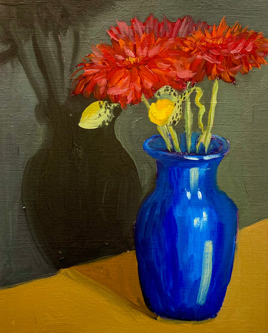 Blue Vase on Black