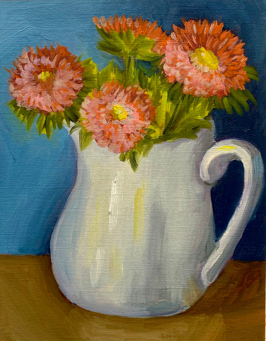 Gravy jug full of flowers