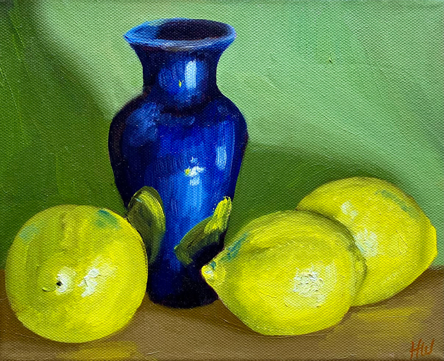 Lemons and Vase